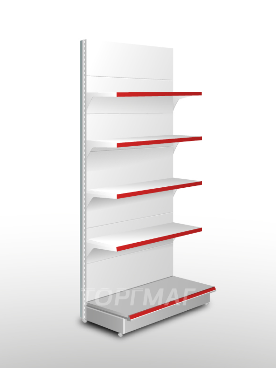 Стеллаж торговый пристенный с полками 2650х700х500 мм