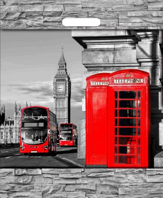 Пакет с вырубной ручкой ламинированный 38х45+3см (Лондон) 50шт